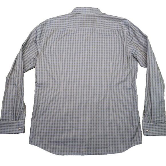 Hugo Boss Shirt Mens Large 44 17.5 Slim Fit Long Sleeve Button-Up Checkered - Picture 2 of 7